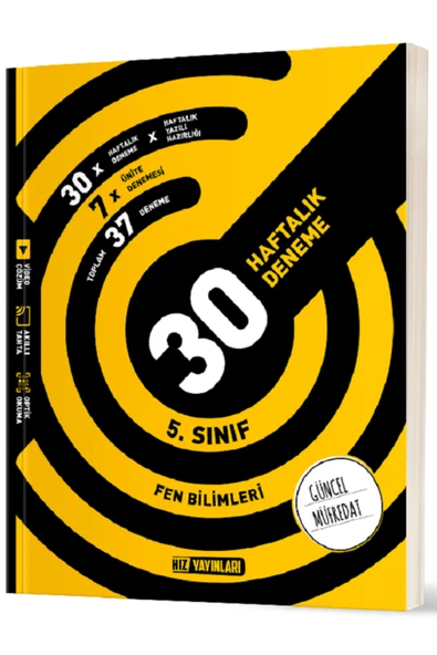 Evrensel İletişim Yayınları 5.Sınıf Hız Yayınları Fen Bilimleri 30 Haftalık Deneme - Optik Okuma Yazılıya Hazırlık / Güncel YENİ ürün görseli 1