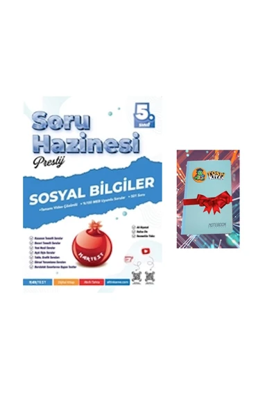 Nartest Yayınları 5. Sınıf Prestij SOSYAL BİLGİLER Soru Hazinesi (DEFTER HEDİYE) ürün görseli 1