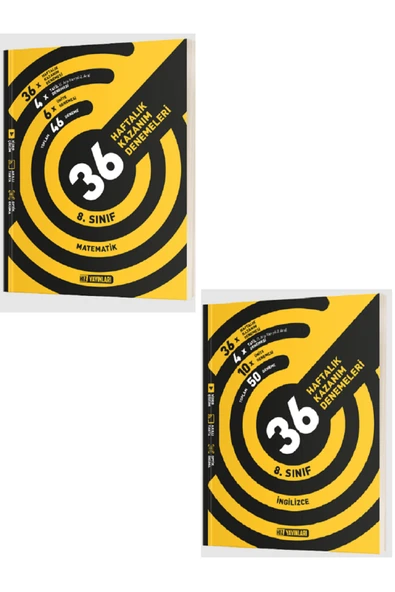 Evrensel İletişim Yayınları 8.Sınıf Hız Yayınları Matematik + İngilizce 36 Haftalık Kazanım Denemeleri / 2 KİTAP - Güncel ürün görseli 1