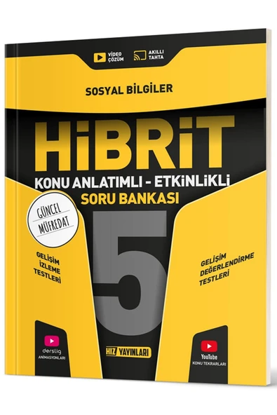 Evrensel İletişim Yayınları 5.Sınıf Hız Yayınları HİBRİT Sosyal Bilgiler Konu Anlatımlı Etkinlikli Soru Bankası /Güncel Müfredat ürün görseli 1