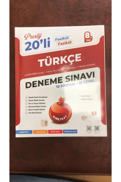 Nartest Yayınları NARTEST 8. Sınıf Prestij Türkçe 20 Deneme Sınavı ürün görseli 1
