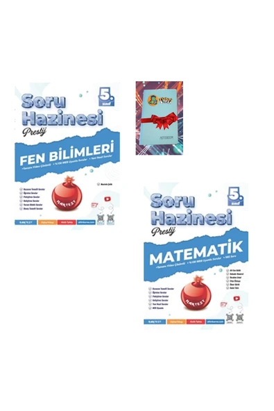 Nartest Yayınları 5. Sınıf Prestij FEN BİLİMLERİ + MATEMATİK Soru Hazinesi (DEFTER HEDİYE) ürün görseli 1