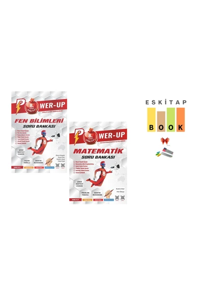 Nartest Yayınları 8. Sınıf Power-up MATEMATİK + FEN BİLİMLERİ Soru Bankası( 1 ADET NOT DEFTERİ HEDİYE) ürün görseli 1