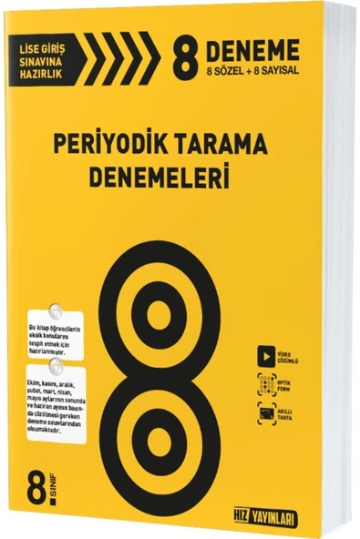 Hız Yayınları 8. Sınıf Periyodik Tarama Denemeleri ürün görseli 1