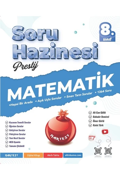 Nartest Yayınları 8. Sınıf Prestij Matematik Soru Hazinesi ürün görseli 1
