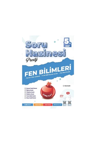 Nartest Yayınları Nartest Yayınları 2026 5. Sınıf Prestij Fen Bilimleri Soru Hazinesi ürün görseli 1