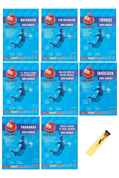 Nartest Yayınları LGS 8. Sınıf Mod Serisi Soru Bankası Tüm Dersler 8li Set ürün görseli 1