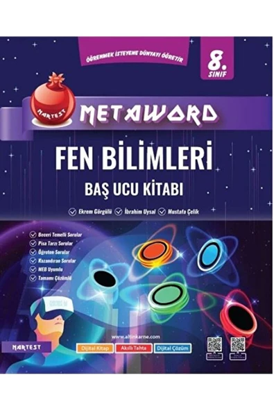 Nartest Yayınevi 8. Sınıf Metaword Fen Bilimleri / Ekrem Görgülü / Nartest Yayınevi / 9786257865487 ürün görseli 1