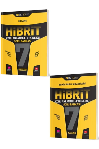 Evrensel İletişim Yayınları 7.Sınıf Hız Yayınları HİBRİT İngilizce + Din Kültürü Konu Anlatımlı Etkinlikli Soru Bankası /2 KİTAP ürün görseli 1