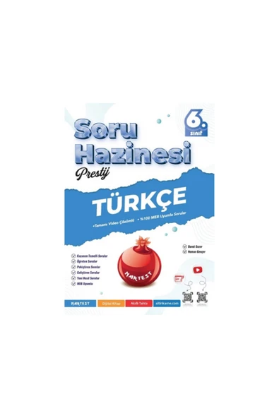 Nartest Yayınları Nartest Yayınları 2026 6.Sınıf Prestij Türkçe Soru Hazinesi Yeni Müfredat ürün görseli 1
