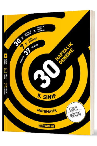 Evrensel İletişim Yayınları 5.Sınıf Hız Yayınları Matematik 30 Haftalık Deneme - Optik Okuma Yazılıya Hazırlık / Güncel Müfredat ürün görseli 1