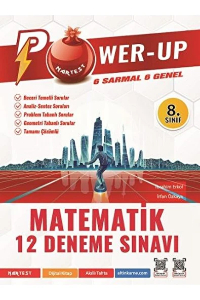 Nartest Yayınevi 8. Sınıf Power-Up Matematik 12 Deneme Sınavı / Kolektif / Nartest Yayınevi / 9786052043066 ürün görseli 1