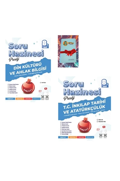 Nartest Yayınları 8. Sınıf Prestij DİN KÜLTÜRÜ + İNKILAP TARİHİ Soru HAZNESİ (DEFTER HEDİYE) ürün görseli 1
