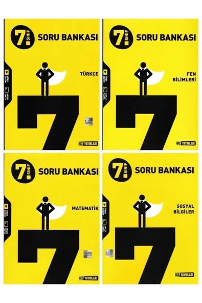 Hız Yayınları 7 Sınıf Matematik Fen Türkçe Sosyal Soru Bankası 4 Kitap Set ürün görseli 1