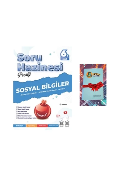 Nartest Yayınları 6. Sınıf Prestij SOSYAL BİLGİLER Soru Hazinesi (DEFTER HEDİYE) ürün görseli 1