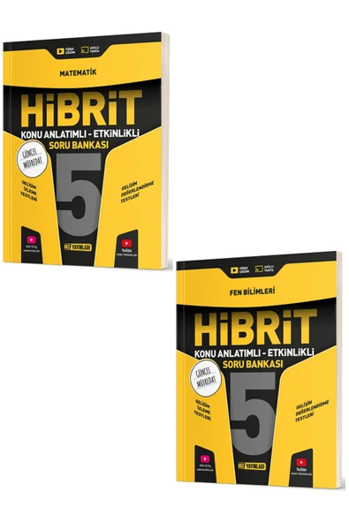 Evrensel İletişim Yayınları 5.sınıf Hız Yayınları Hibrit Matematik Fen Bilimleri Konu Anlatımlı Etkinlikli Soru / 2 Kitap ürün görseli 1