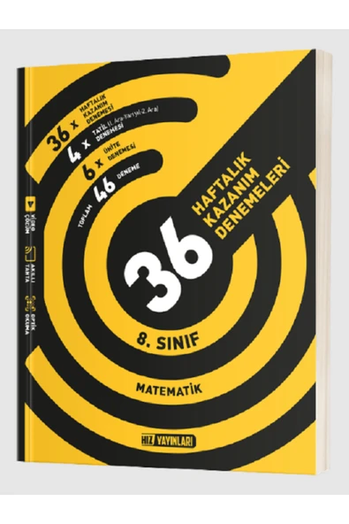 Evrensel İletişim Yayınları 8.Sınıf Hız Yayınları Matematik 36 Haftalık Kazanım Denemeleri 2023 BASIM ürün görseli 1