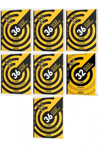 Evrensel İletişim Yayınları 8.Sınıf Hız Yayınları Matematik + Türkçe + Fen + Din 36 Haftalık Kazanım Denemeleri / 7 KİTAP SET ürün görseli 1
