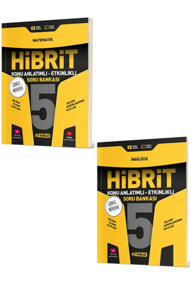 Evrensel İletişim Yayınları 5.sınıf Hız Yayınları Hibrit Matematik Ingilizce Konu Anlatımlı Etkinlikli Soru Bankası / 2 Kitap ürün görseli 1