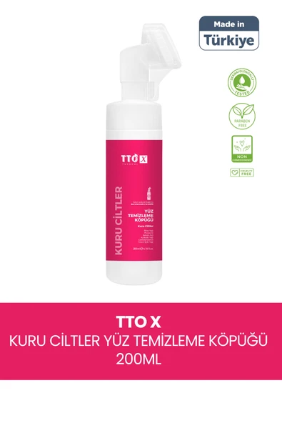 Tto X Kuru Ciltlere Özel Çay Ağacı İçeren Aplikatörlü Yüz Köpüğü 200ml ürün görseli 1