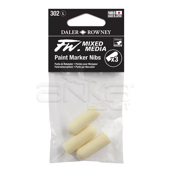 Daler Rowney FW Mixed Media Yedek Uç 302 3-6mm (L) 3lü ürün görseli 1