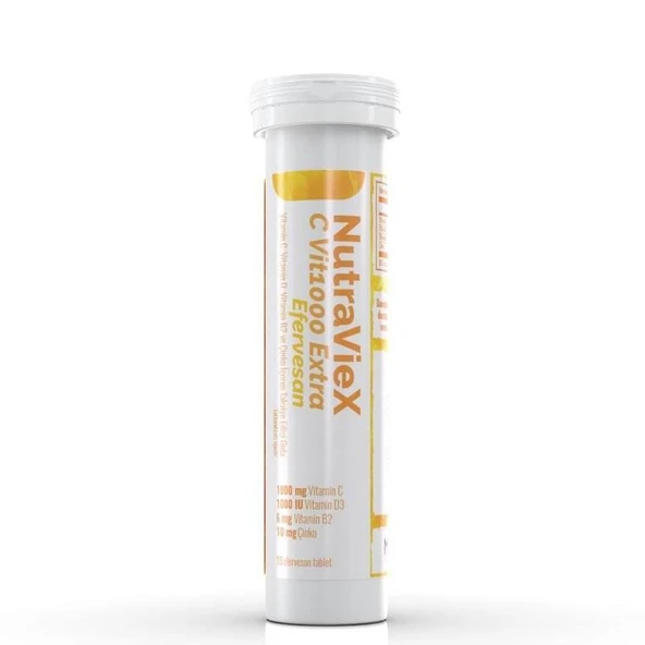 Nutraviex C Vitamin 1000mg Extra 15 Efervesan Tablet ürün görseli 1