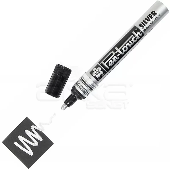 Sakura Pen-touch Marker Kalem 2mm (Medium) Gümüş ürün görseli 1