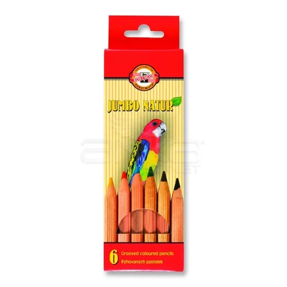 Koh-i-Noor Jumbo Natur Kuru Boya 6lı ürün görseli 1