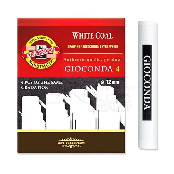 Koh-i-Noor Gioconda White Coal 4lü Set  Hard 8692/4 ürün görseli 1