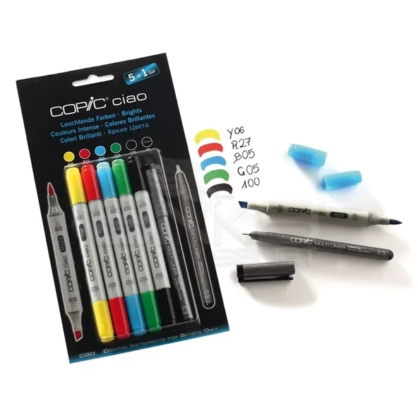 Copic Ciao Marker 5+1 Set Brights ürün görseli 1