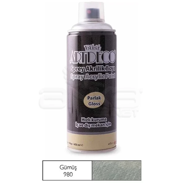 Artdeco Akrilik Sprey Boya 400ml 980 Gümüş ürün görseli 1