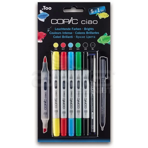 Copic Ciao Marker 5+1 Set Brights - Resim 2