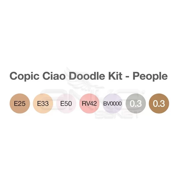 Copic Ciao Marker 5+2 Set People Doodle Kit - Resim 2