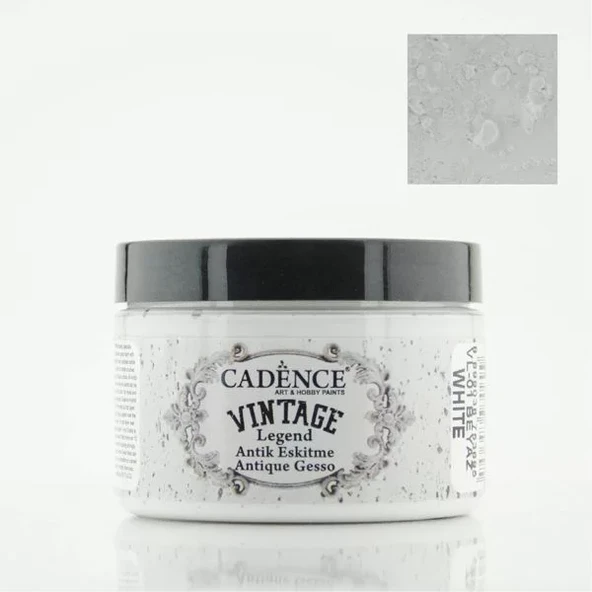 Cadence Vintage Antik Eskitme Boyası 150ml 01 Beyaz ürün görseli 1