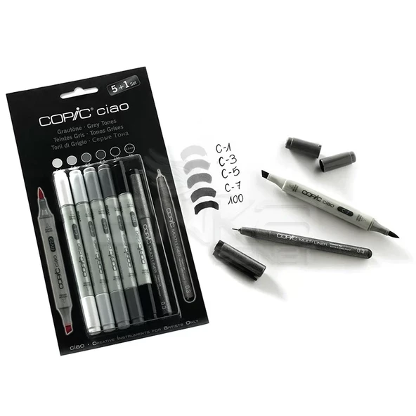 Copic Ciao Marker 5+1 Set Grey Tones ürün görseli 1