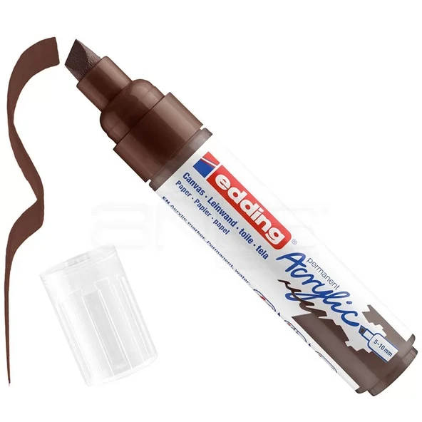 Edding 5000 Akrilik Marker Kalem 5-10mm Kesik Uç 907 Çikolata Kahvesi ürün görseli 1