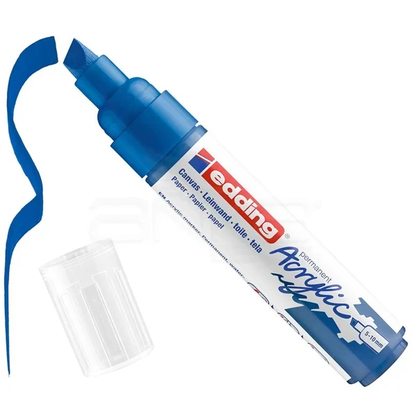 Edding 5000 Akrilik Marker Kalem 5-10mm Kesik Uç 903 Anzer Mavi ürün görseli 1