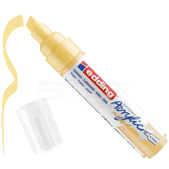 Edding 5000 Akrilik Marker Kalem 5-10mm Kesik Uç 915 Pastel Sarı ürün görseli 1