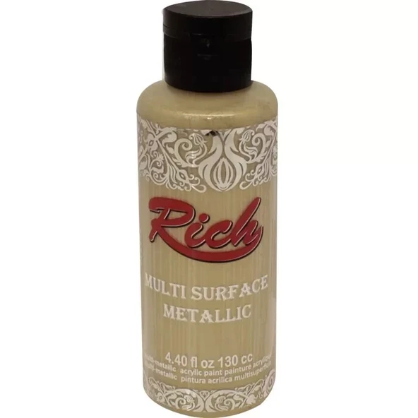 Rich Multi Surface Metalik Her Yüzey İçin Akrilik Boya 120ml 6512 Soft Gold ürün görseli 1