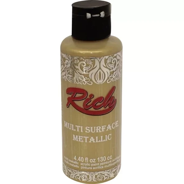 Rich Multi Surface Metalik Her Yüzey İçin Akrilik Boya 120ml 6510 Beyaz Altın ürün görseli 1