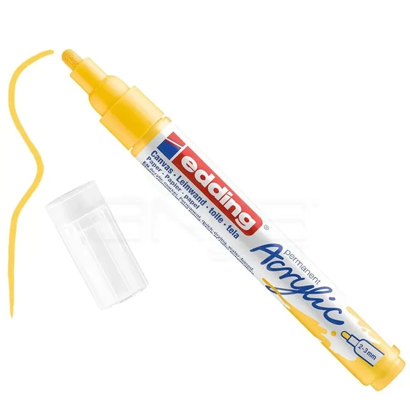 Edding 5100 Akrilik Marker Kalem 2-3mm Yuvarlak Uç 905 Trafik Sarı ürün görseli 1