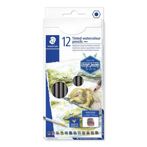 Staedtler C12 Tinted Watercolour Kuruboya Kalem Seti 12li ürün görseli 1