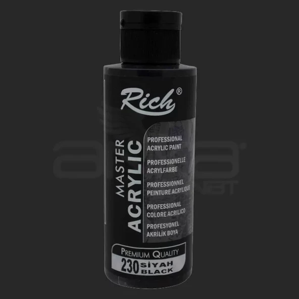 Rich Master Akrilik Boya 120ml 230 Siyah ürün görseli 1
