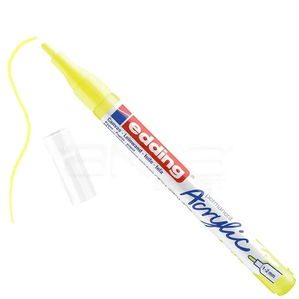 Edding 5300 Akrilik Marker Kalem 1-2mm Yuvarlak Uç 065 Fosforlu Sarı ürün görseli 1
