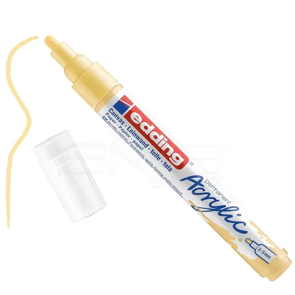 Edding 5100 Akrilik Marker Kalem 2-3mm Yuvarlak Uç 915 Pastel Sarı ürün görseli 1