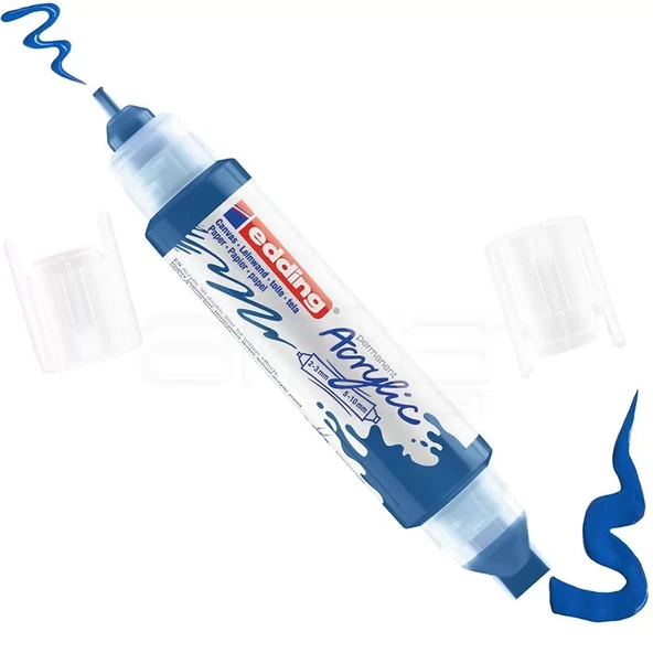 Edding 5400 Akrilik Marker Kalem Çift Uçlu 3D Double Liner 903 Anzer Mavi ürün görseli 1