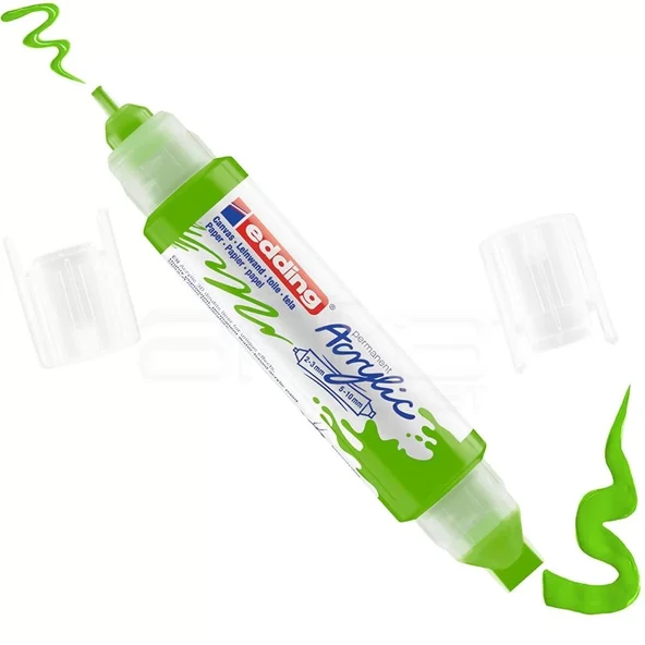 Edding 5400 Akrilik Marker Kalem Çift Uçlu 3D Double Liner 927 Sarı Yeşil ürün görseli 1