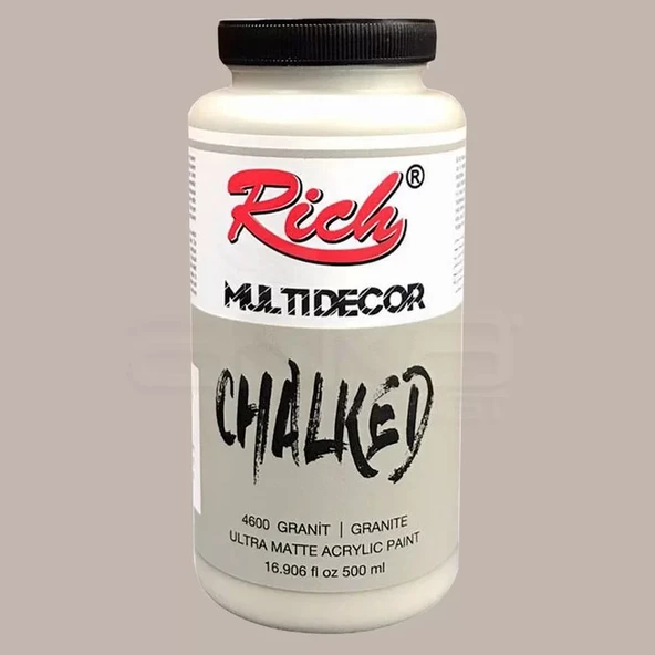 Rich Multi Decor Chalked Akrilik Boya 500ml 4600 Granit - Resim 2