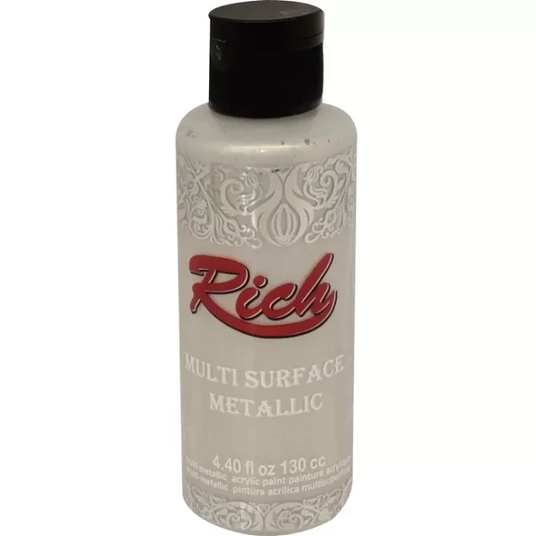 Rich Multi Surface Metalik Her Yüzey İçin Akrilik Boya 120ml 6502 Gümüş ürün görseli 1