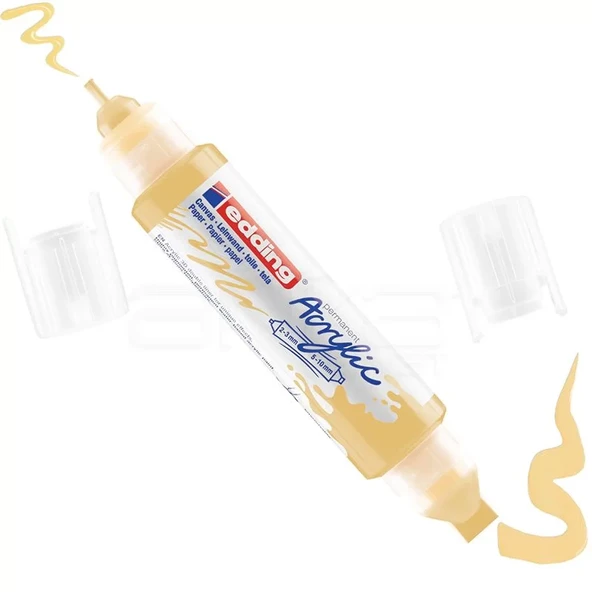 Edding 5400 Akrilik Marker Kalem Çift Uçlu 3D Double Liner 915 Pastel Sarı ürün görseli 1